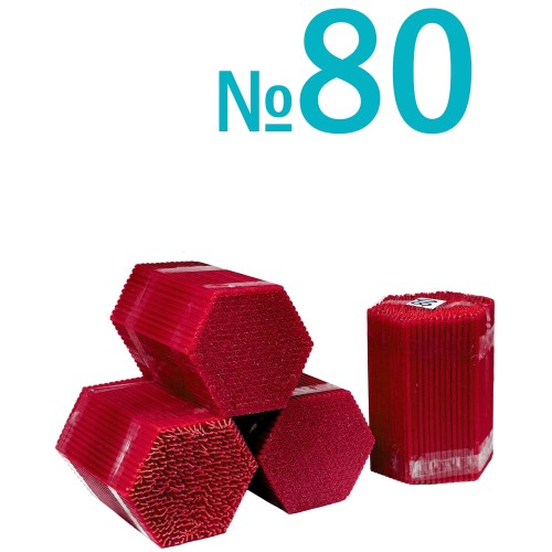 Свечи ПАРАФИНОВЫЕ Красные №80   Количество-400шт