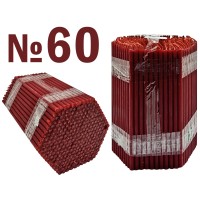 2кг Свічки  80% ВОСКОВІ  №60  ЧЕРВОНІ  Кількість - 300шт