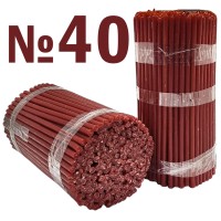 2кг Свічки 80%ВОСКОВІ №40 ЧЕРВОНІ Кількість - 200шт