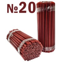 2кг Свічки 80%ВОСКОВІ №20 ЧЕРВОНІ Кількість - 100шт