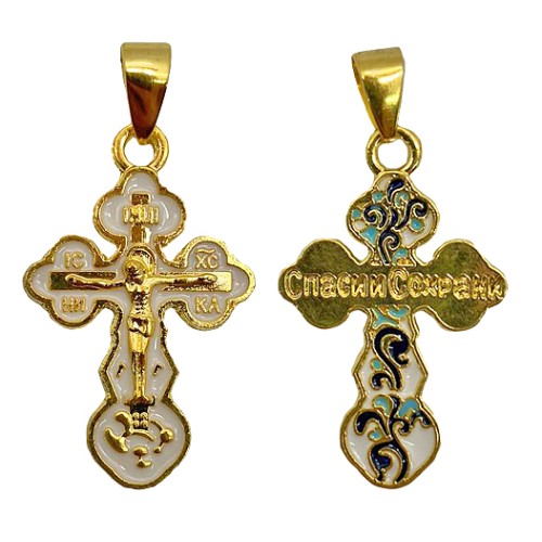 КРЕСТИК МЕТАЛИЧЕСКИЙ нательный  ↕3см ↔2см