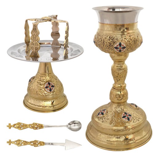 ЕВХАРИСТИЧЕСКИЙ НАБОР   500мл  Латунь  Греция   (832В)