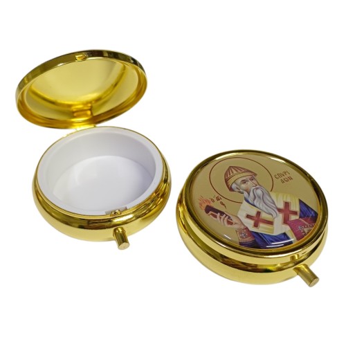 ШКАТУЛКА ↕1,8см ↔5см Латунь СПИРИДОН ТРИМИФУНТСКИЙ