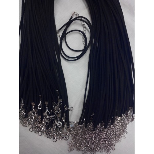 ШНУРОК Черный 44см Карабин КОЖА