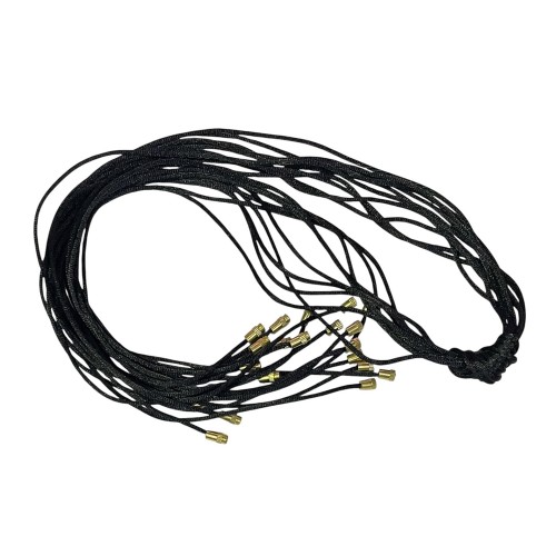 ШНУРОК Чорный 70см Закрутка ШЕЛК-тонкий