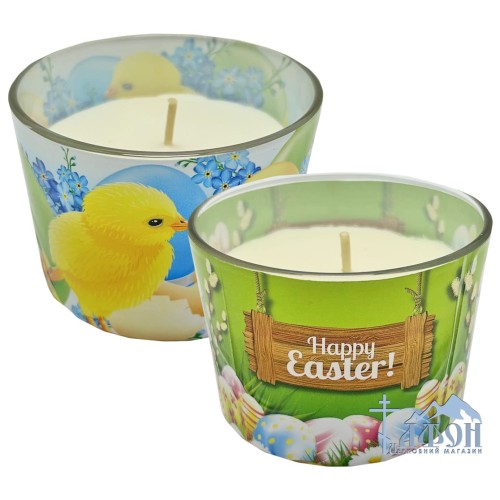 Свічка АРОМА ДЕКОРАТИВНА ПАСХАЛЬНА ↕ 6см Ø8см Парафін