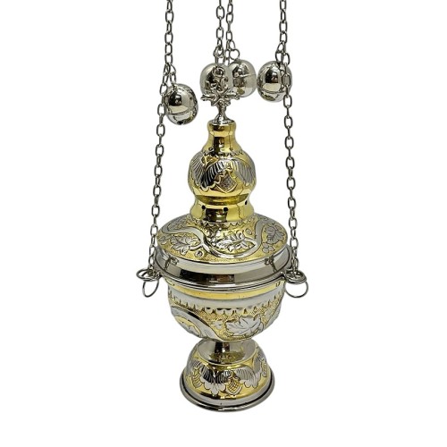 КАДИЛО ↕63см ↑24см ↔10см Латунь Никель Греция (127GN) КАДИЛО ↕63см ↑24см ↔10см Латунь Никель Греция (127GN)