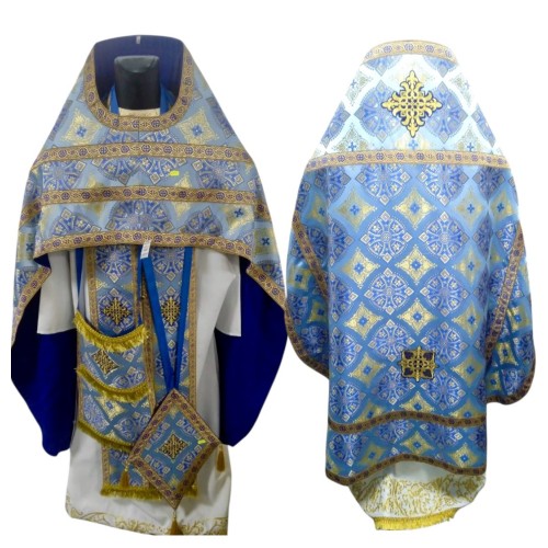 Облачения киевского покроя ГОЛУБОЕ  р.48-50/д.155 Парча