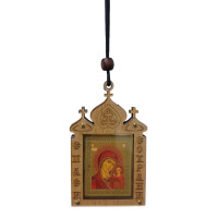 ПІДВІСКА ↕8см ↔5см Дерево Оргскло Казанська