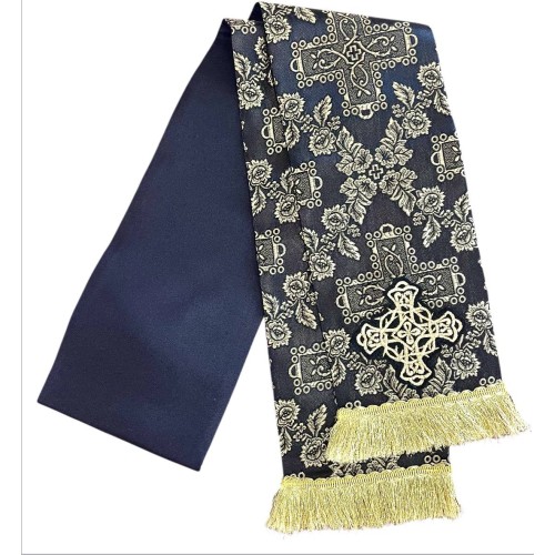 ЗАКЛАДКА для Евангелия ЧЕРНАЯ ↕140 см ↔12см Парча ЗАКЛАДКА для Евангелия ЧЕРНАЯ ↕140 см ↔12см Парча