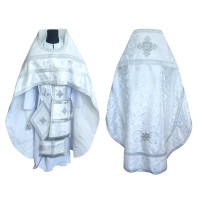 Облачення київського крою БІЛЕ р.56/д.155 Парча (корона)
