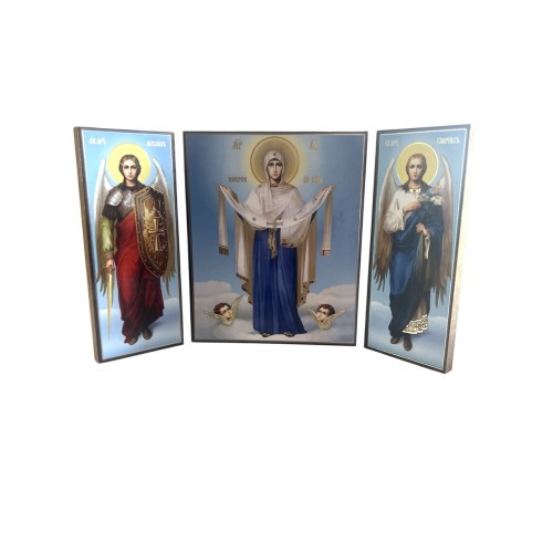 СКЛАДЕНЬ *Покров Б.М.* (Арх.Михаїл та Гавриїл)* ↕8,5см ↔6см ДСП Літографія СКЛАДЕНЬ *Покров Б.М.* (Арх.Михаїл та Гавриїл)* ↕8,5см ↔6см ДСП Літографія