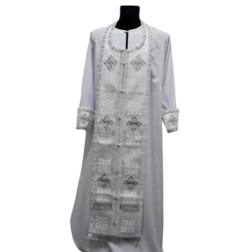 ТРЕБНЫЙ НАБОР БЕЛОЕ-СЕРЕБРО 140см,  ТУРЦИЯ