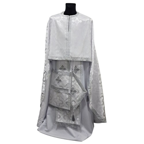 Облачения греческого покроя БЕЛОЕ СЕРЕБРО  р.54/д.145 Турция
