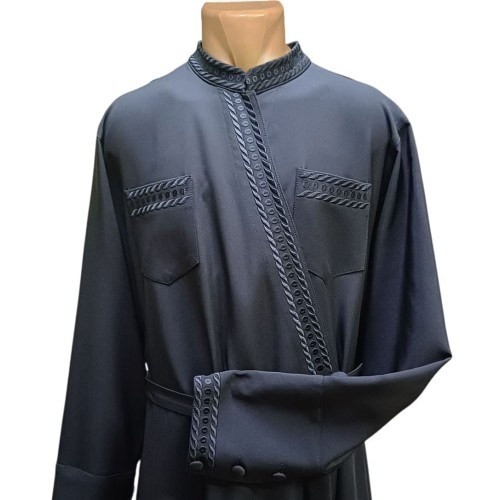 Подрясник греческий Черный 60р Костюмная ткань Вышивка Подрясник греческий Черный 60р Костюмная ткань Вышивка