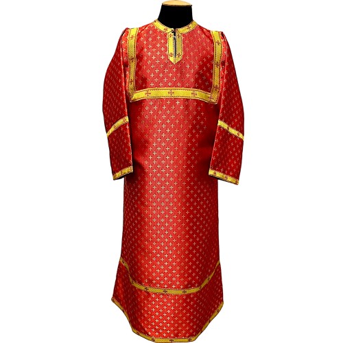 СТИХАР ЧЕРВОНИЙ 120см Парча (дрібний хрестик)