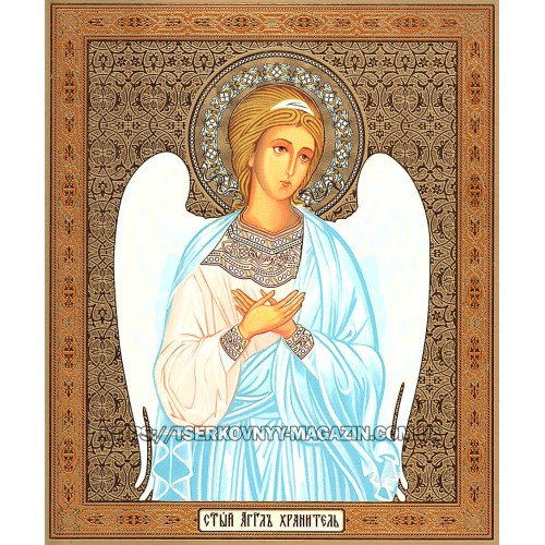 Литография  ↕18см ↔15см  АНГЕЛ ХРАНИТЕЛЬ  Церк.слов. язык