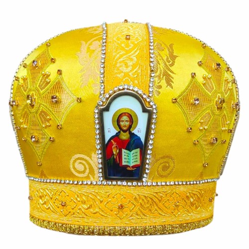 МИТРА   ЖОВТА   58р   Вишивка  Парча