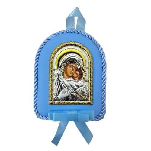 ИКОНА ДЛЯ РЕБЕНКА (синяя) ПРЕСВЯТАЯ БОГОРОДИЦА ↕9,5см ↔7,5см D1104 37/2024