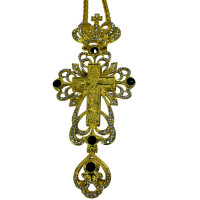 ХРЕСТ Наперсний ↕14см ↔6см Латунь Золоченням Gold Plated