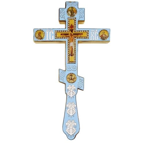 ХРЕСТ Напрестольний   ↕26см ↔14.5см Латунь Емаль