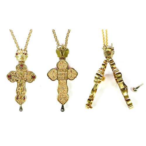 КРЕСТ Наперсный ↕11,5 см ↔5,5см Латунь Мощевик КРЕСТ Наперсный ↕11,5 см ↔5,5см Латунь Мощевик