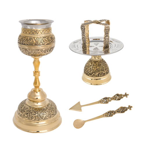 ЕВХАРИСТИЧЕСКИЙ НАБОР   450мл   Латунь Греция   380/37BA