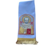 ЗАКЛАДКА для Євангліє   БІЛА  ↕140см ↔14см  Габардин Миколай