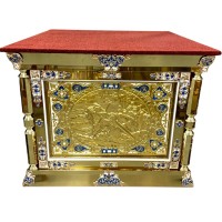 ОБЛАЧЕНИЕ НА ПРЕСТОЛ литье (красный бархат) ↑108см ↔135см ↕135см ОБЛАЧЕНИЕ НА ПРЕСТОЛ литье (красный бархат) ↑108см ↔135см ↕135см