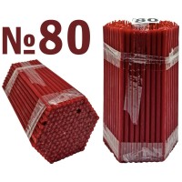 1кг Свічки  80%ВОСКОВІ   №80  Червоні  Кількість-200шт