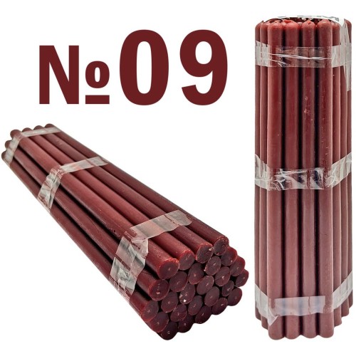 1кг Свечи 100%ВОСКОВЫЕ №9 Красные Количество-25шт 1кг Свечи 100%ВОСКОВЫЕ №9 Красные Количество-25шт