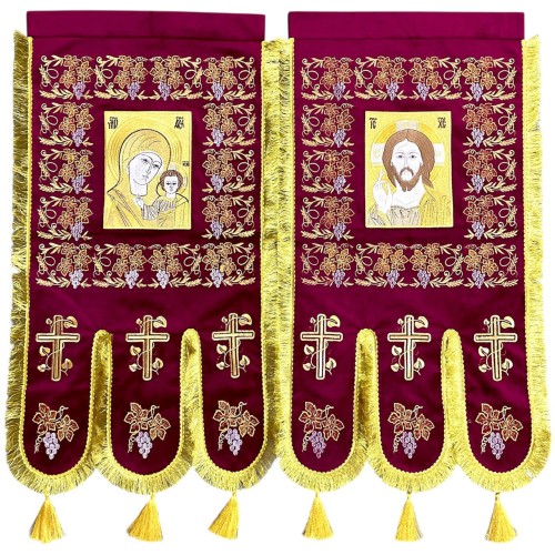 ХОРУГВИ  БОРДОВІ  ↕90см ↔50см  ШТУЧНИЙ ВЕЛЮР