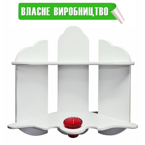 ПОЛКА угловая под ИКОНЫ ↕56 ↔63см  МДФ