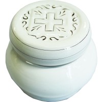 Просфорниця Біло-золота 8см