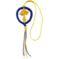 Підвіска для автомобіля з ниток Синьо-Жовта