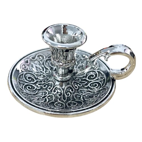 ПІДСВІЧНИК  ↕3см Ø1.5см  Метал Срібло Греція