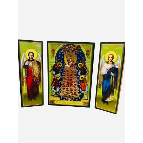 Складень "ПОДАТЕЛЬКА РОЗУМУ" (Арх. Михаїл и Гавриїл) ↕8.5см ↔6см ДСП ЛитографІя Складень "ПОДАТЕЛЬКА РОЗУМУ" (Арх. Михаїл и Гавриїл) ↕8.5см ↔6см ДСП ЛитографІя