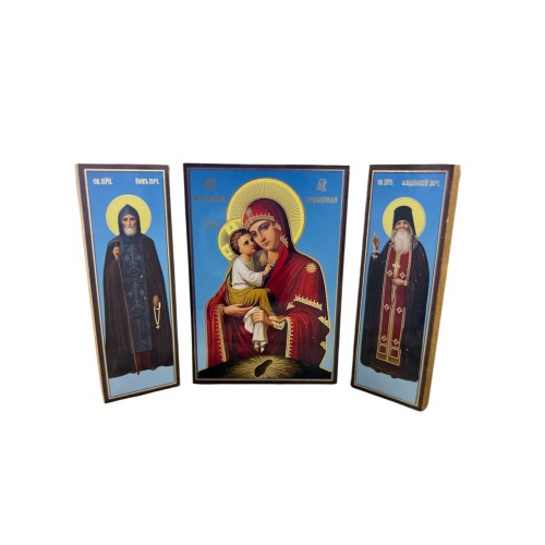 СКЛАДЕНЬ *Почаївська Б.М.* (Іов та Амфілохій Почаївській)* ↕8,5см ↔6см ДСП Літографія СКЛАДЕНЬ *Почаївська Б.М.* (Іов та Амфілохій Почаївській)* ↕8,5см ↔6см ДСП Літографія