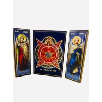 Складень "Всевидяче око" (Арх. Михаїл та Гавриїл) ↕8.5см ↔6см ДСП Літографія Складень "Всевидяче око" (Арх. Михаїл та Гавриїл) ↕8.5см ↔6см ДСП Літографія