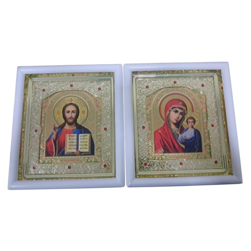 Пара Вседержитель  Казанская   ↕27см ↔24см Литография