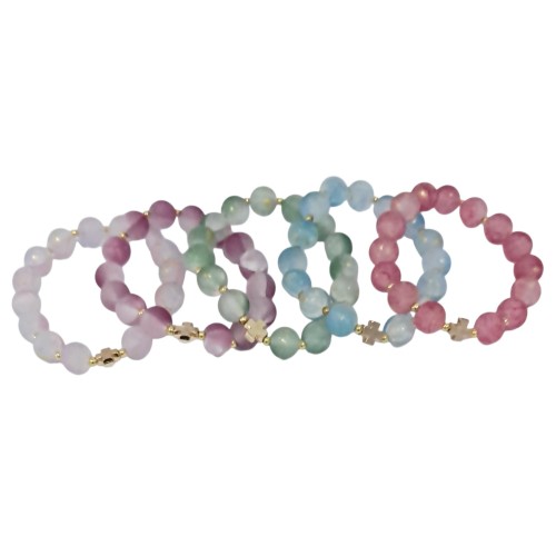 Браслет с замочком (нежно-розовый)