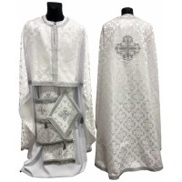 Облачення грецького крою БІЛЕ-СРІБЛО р.56/д.145 Турція Облачення грецького крою БІЛЕ-СРІБЛО р.56/д.145 Турція