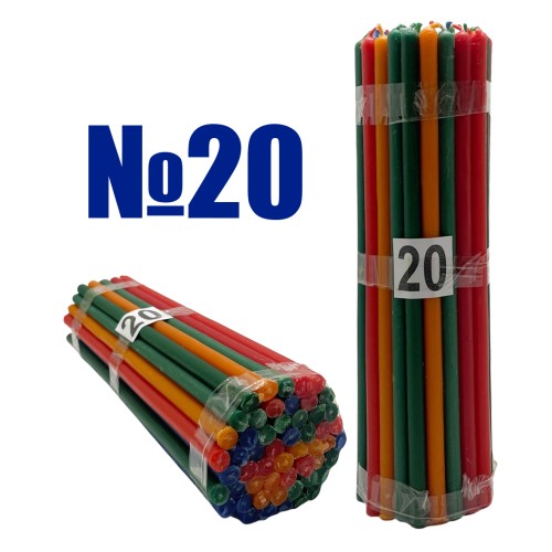 1кгСвечи РАЗНОЦВЕТНЫЕ Парафиновые №20 Количество-50шт 1кгСвечи РАЗНОЦВЕТНЫЕ Парафиновые №20 Количество-50шт