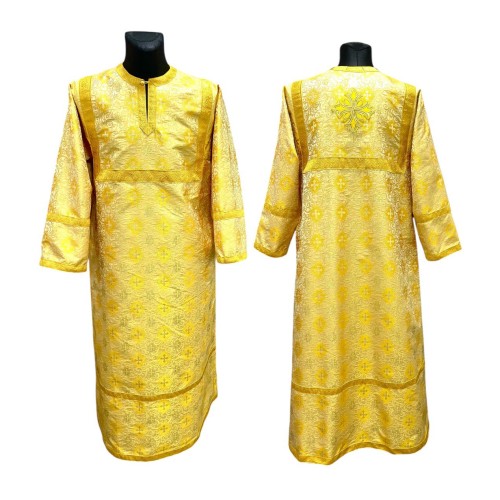 СТИХАРЬ ЖЕЛТЫЙ 125см Парча+атлас СТИХАРЬ ЖЕЛТЫЙ 125см Парча+атлас