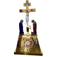 ГОЛГОФА НАПОЛЬНА ↑250см ↔131см ↕61см булат + емаль на роликах ГОЛГОФА НАПОЛЬНА ↑250см ↔131см ↕61см булат + емаль на роликах