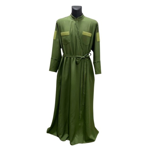 ПІДРЯСНИК ГРЕЦЬКИЙ Хакі 56р. Костюмна тканина (вишивка колосок)