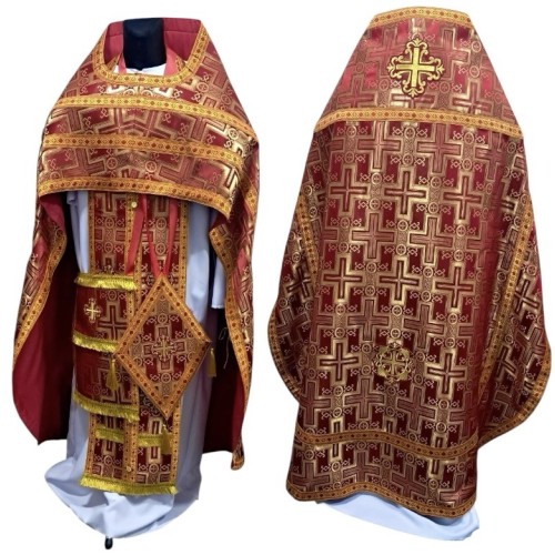 Облачення київського крою ЧЕРВОНЕ-ЗОЛОТО  р.48-50/д.155 т-наТурція