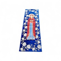 ПЛАЩАНИЦЯ БОГОРОДИЧНА ↕29см ↔85см нат.оксамит синій, вишивка золото квіти ПЛАЩАНИЦЯ БОГОРОДИЧНА ↕29см ↔85см нат.оксамит синій, вишивка золото квіти