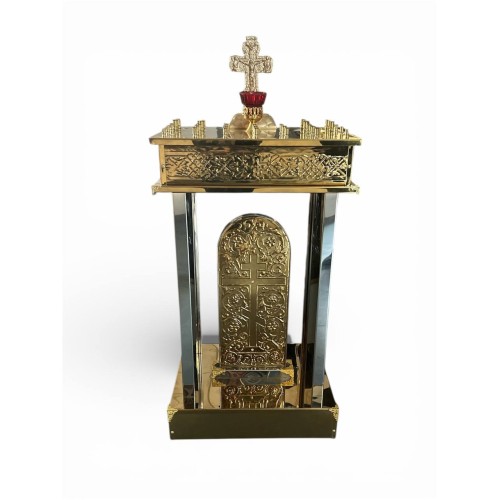 Подсвечник ХРАМОВЫЙ на 100 свечей восьмигранный ↕110см-40см ↔48см Латунь