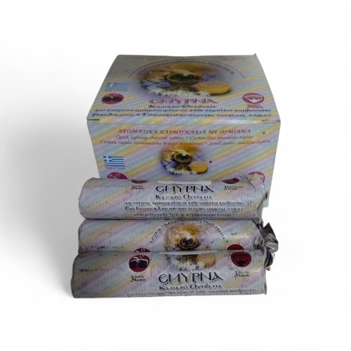 УГОЛЬ кадильный Ø27мм/10таб. СMYPNA БЫСТРОГО розжига Греция УГОЛЬ кадильный Ø27мм/10таб. СMYPNA БЫСТРОГО розжига Греция